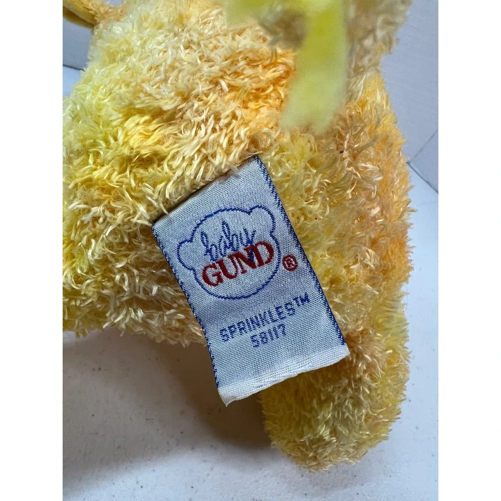 Vintage Baby Gund Sprinkles Giraffe Yellow Orange Plush Stuffed Animal 58117 9in